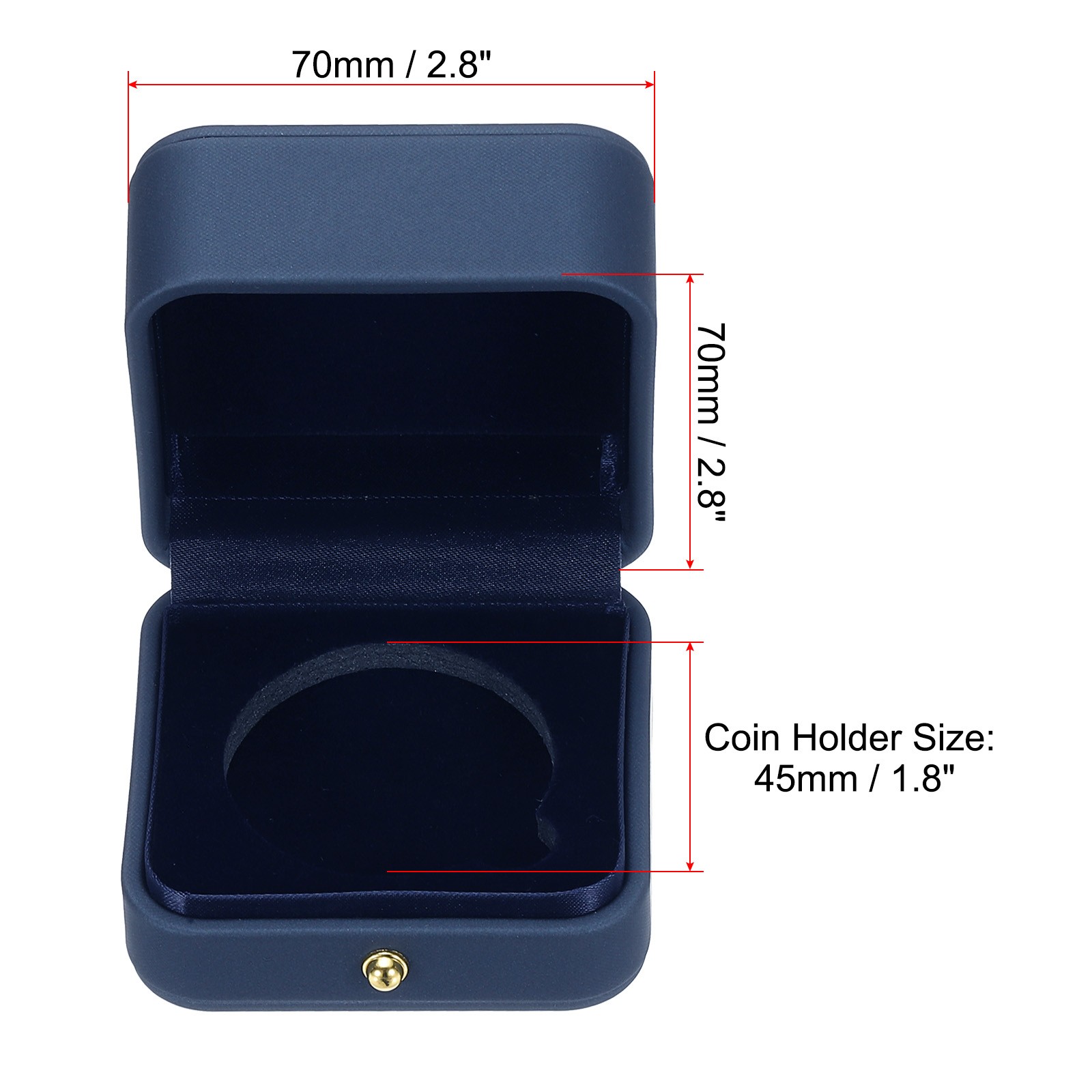 Coin Display Box, Coin Presentation Display Box Fit 45mm Coin, Blue