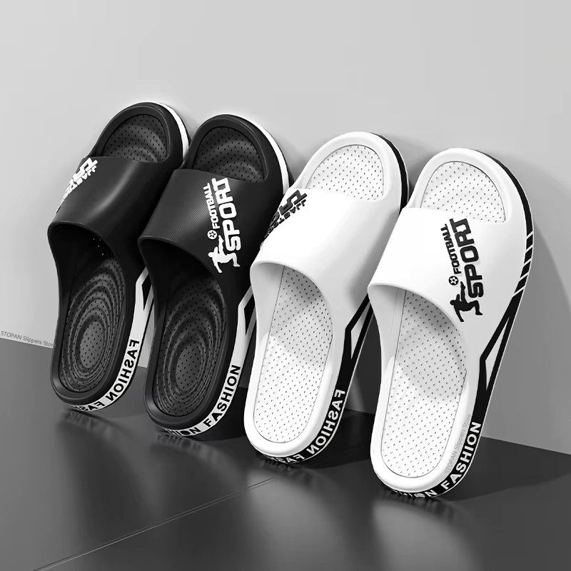 2026 Men’s Summer PVC Slippers Beach Bathroom Home Sandals Slides Shoes Gym Gift