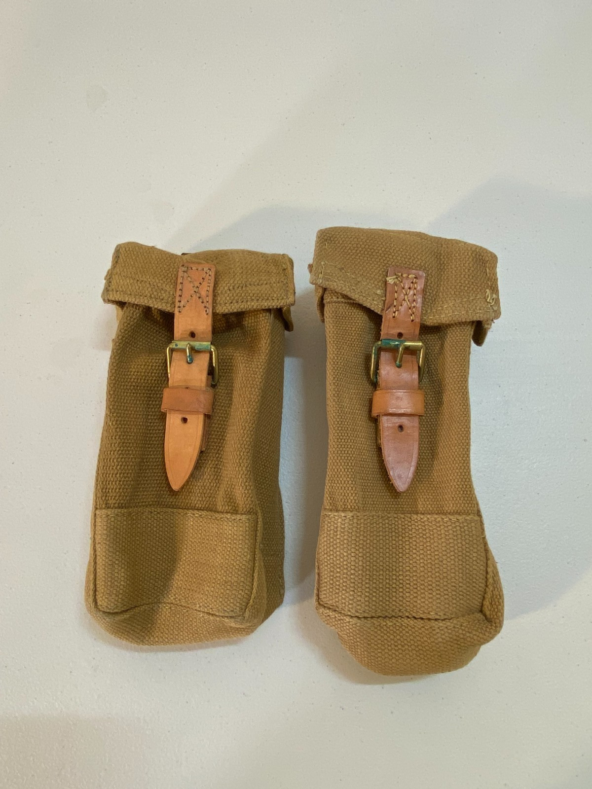 2 VINTAGE SOVIET USSR BLOC GERMAN AMMO PACKS  BAGS