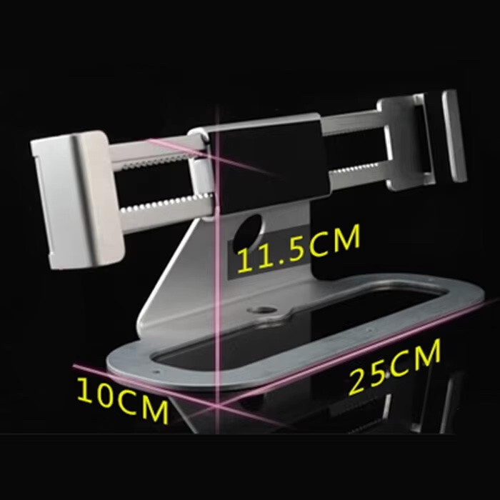 Laptop Lock Dock Retail Anti Theft Holder Adjustable Width Silver B1405
