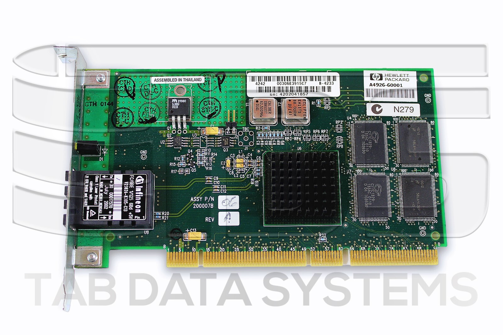 HP PCIE 1000BASE-SX Optical Ethernet Adapter Card for Superdome A4926-60001
