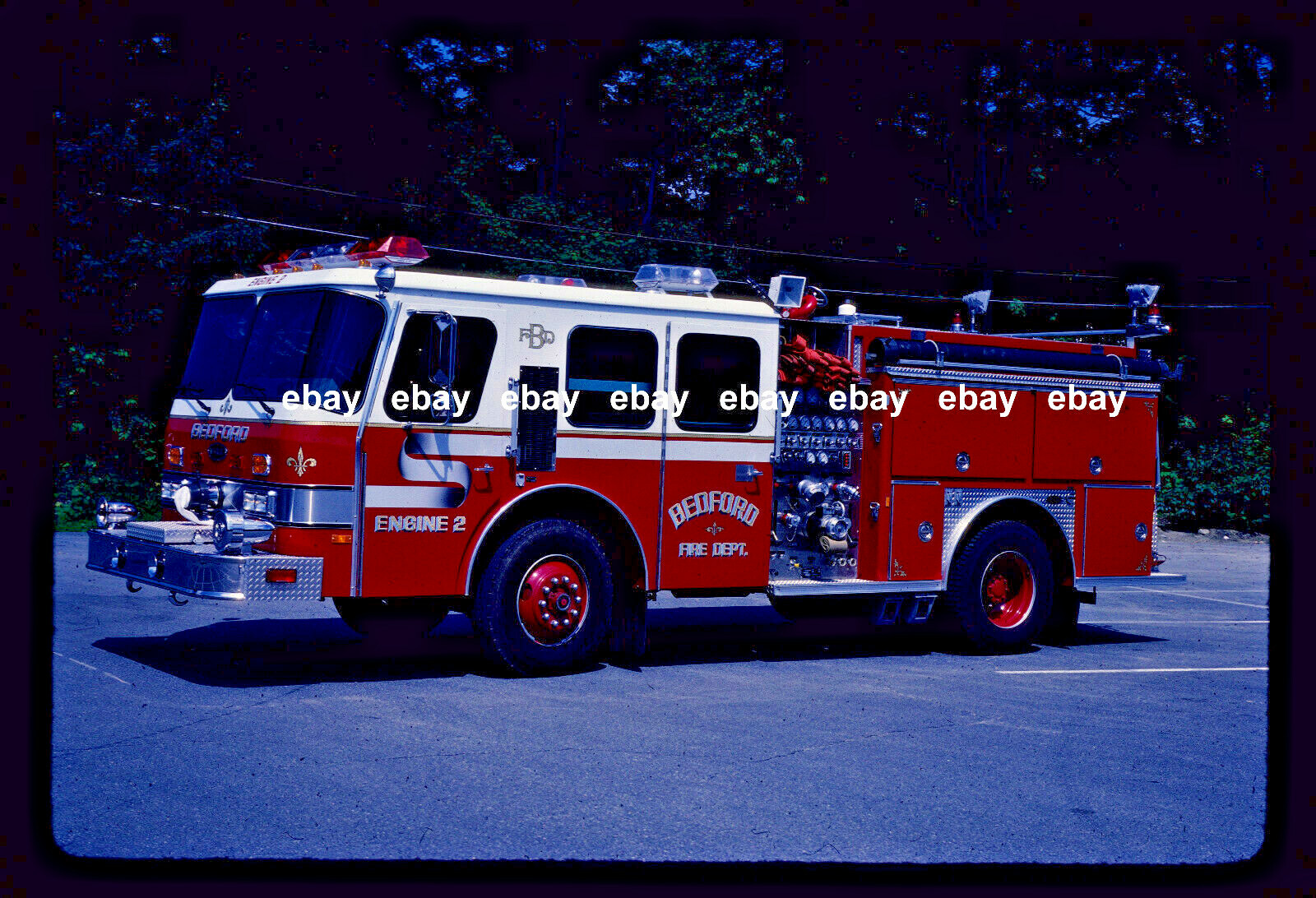 Bedford MA E2 1988 Emergency One pumper Fire Apparatus Slide..