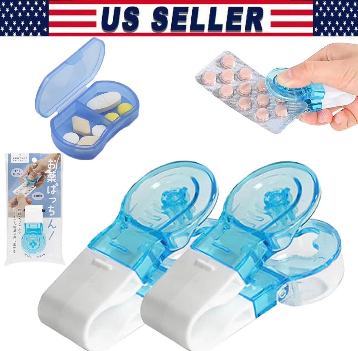 1-10Pcs Portable Pill Taker Anti Pollution Medicine Popper Tablet Dispenser