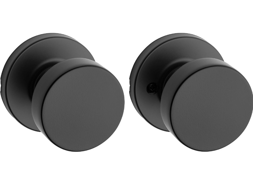 Kwikset Pismo Interior Passage Door Knob, Handle For Closet and Hallway Doors