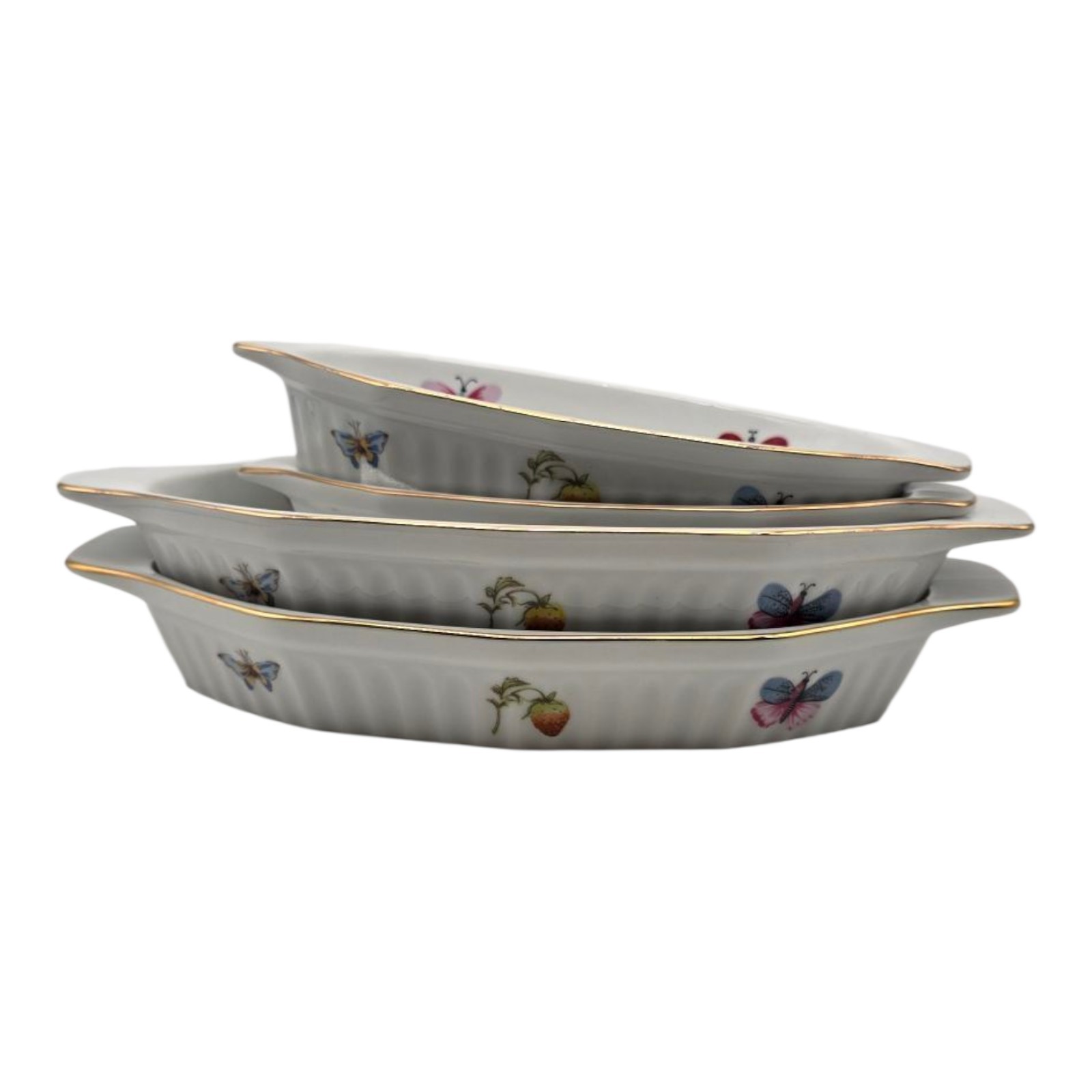 Lot Of 4 Royal Crown Ardalt Japan Springtime Oven To Table Serving Dish