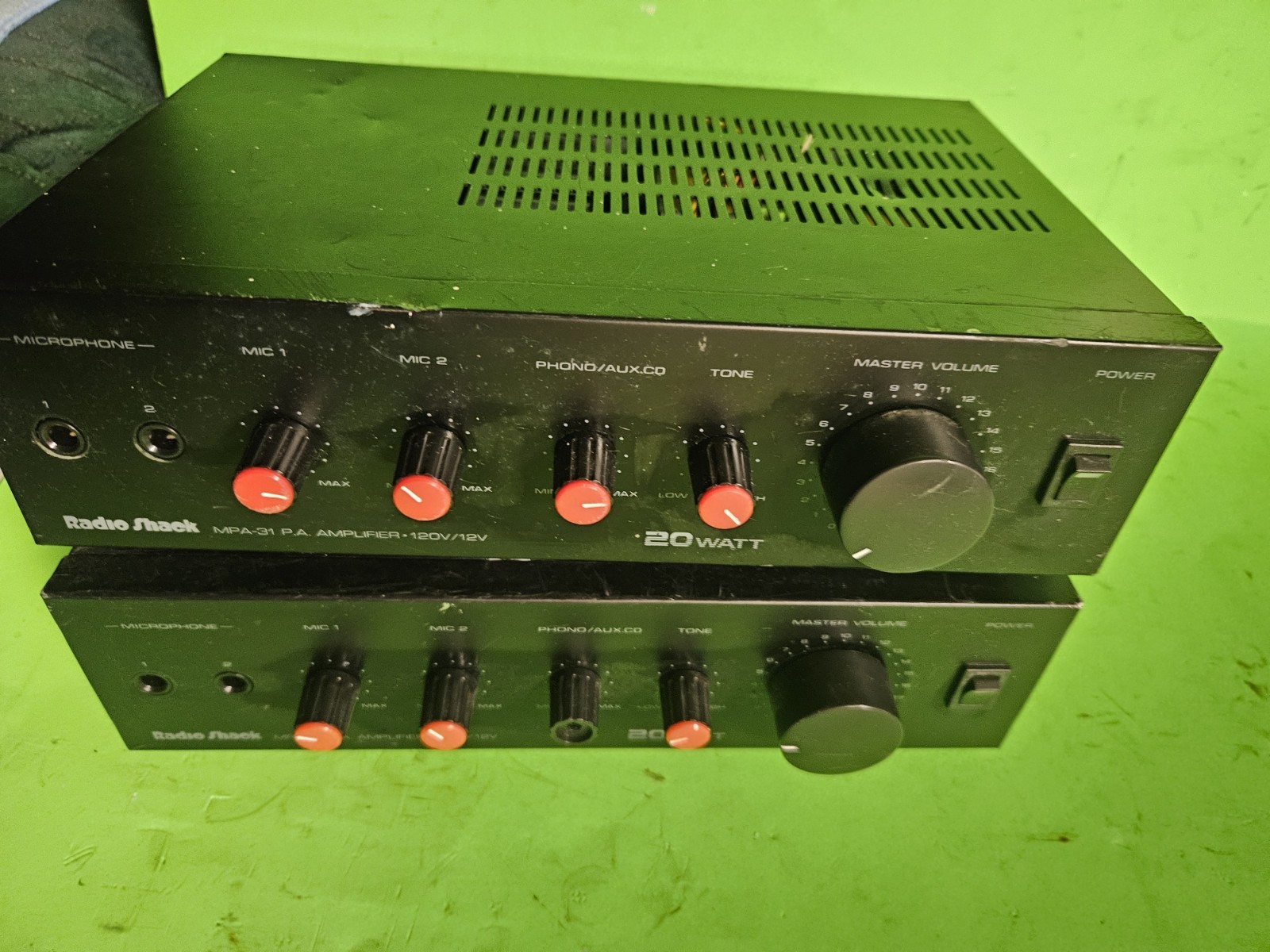 LOT OF 2 Radio Shack MPA-31 20 Watt PA Amplifier