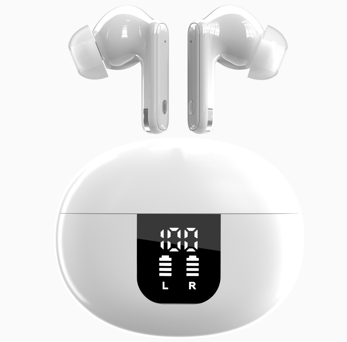 Smart Bluetooth Earbuds with Mic ANC for iPhone 15, Pixel 9, Galaxy S24