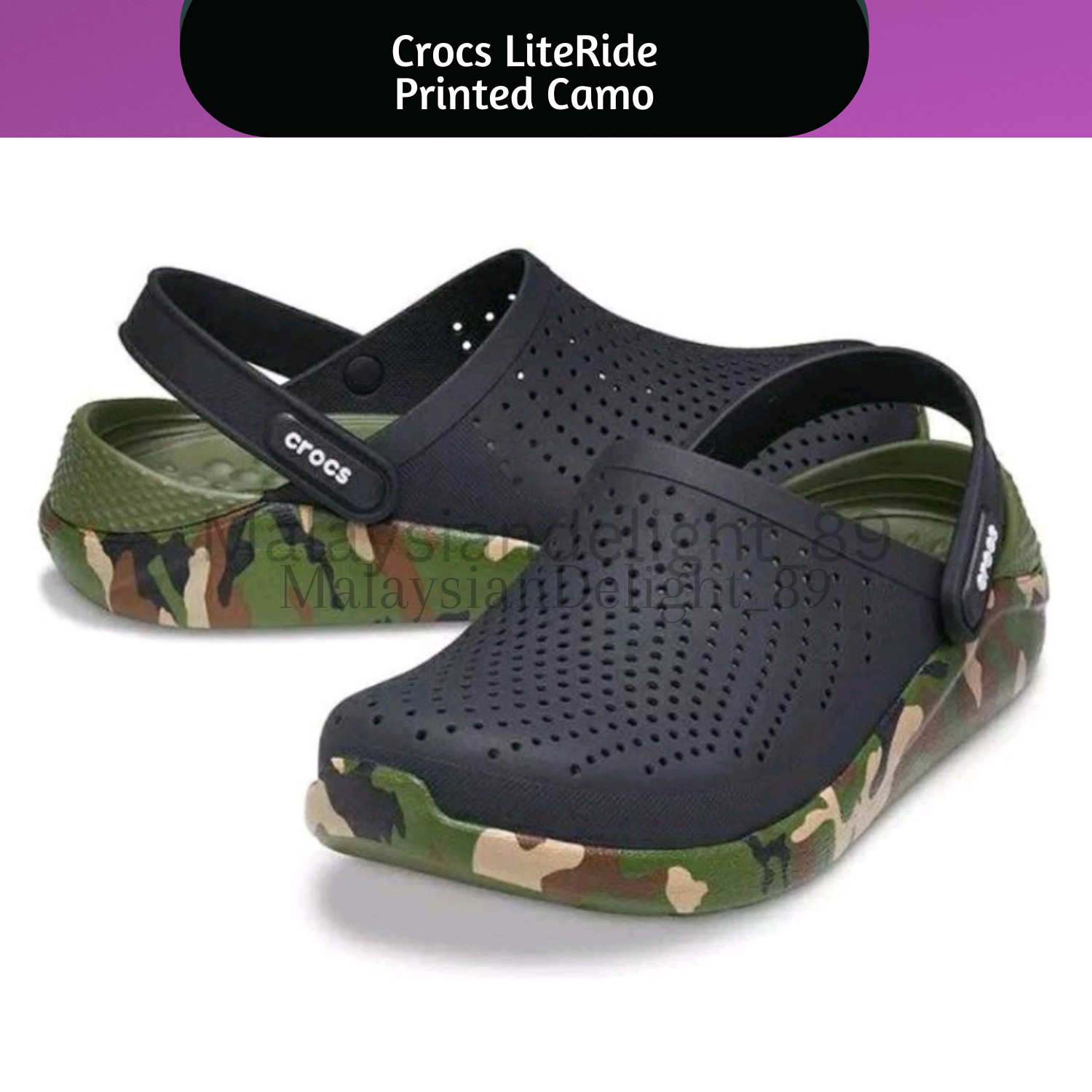 Crocs LiteRide Camo Edition – Printed Design, Supreme Comfort