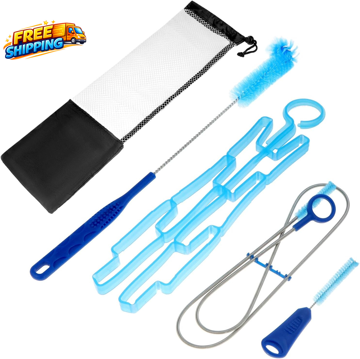 4-Piece Hydration Bladder Cleaning Kit - Complete Backpack Reservoir Accessories