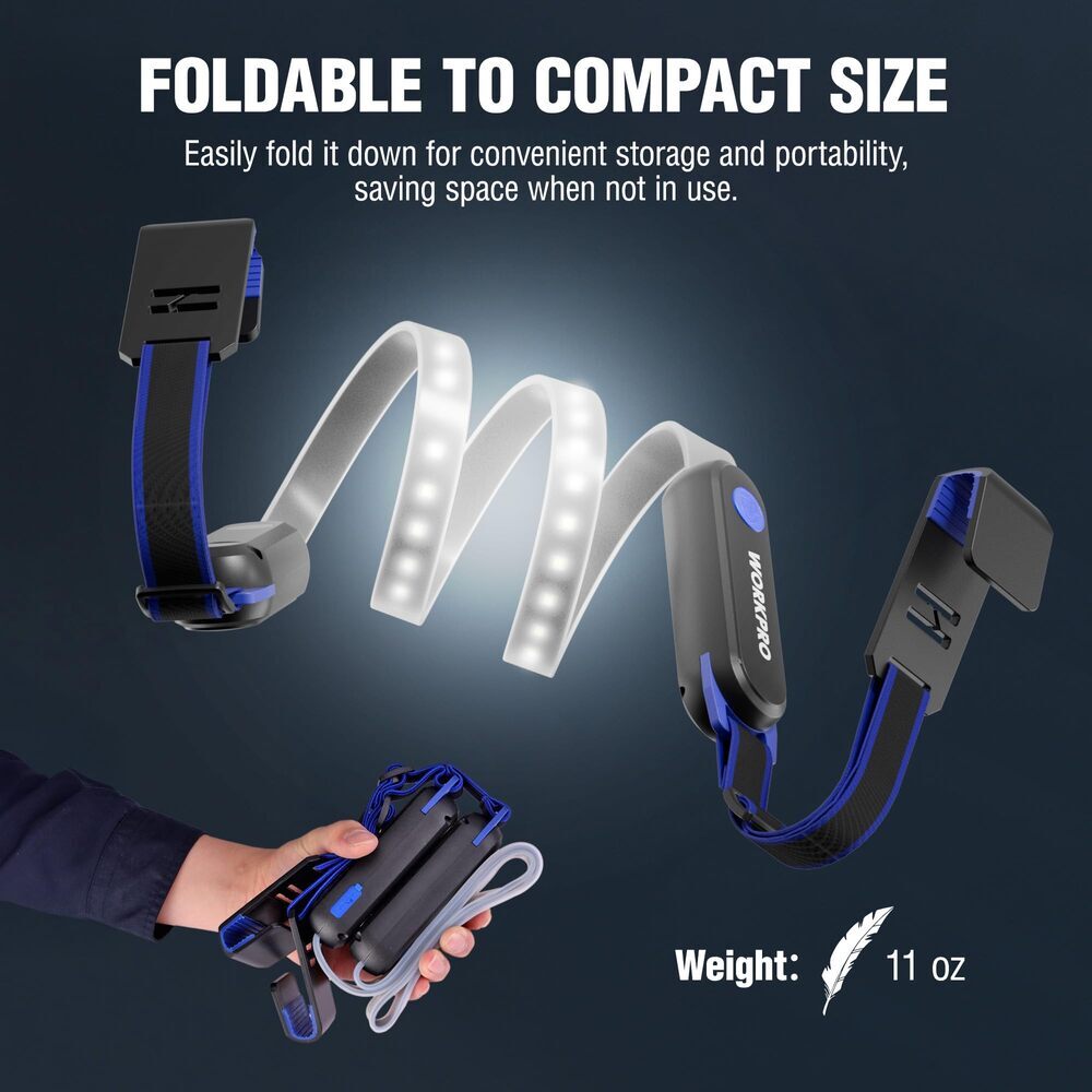 WORKPRO 25" Long Rechargeable Underhood Work Light 3 Lighting Modes For Garage