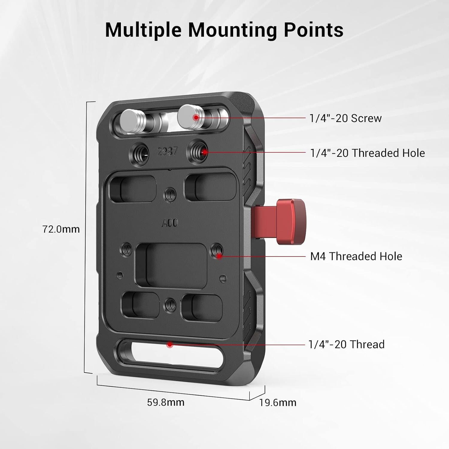SmallRig Mini V-Lock Battery Plate W/Durable Aluminum Construction 2987