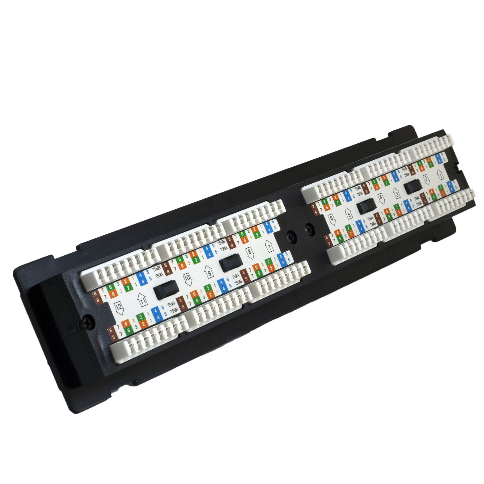 Cat6 12 Port Patch Panel 2 Pcs Pack Free Shipping Tuff Jacks Quality