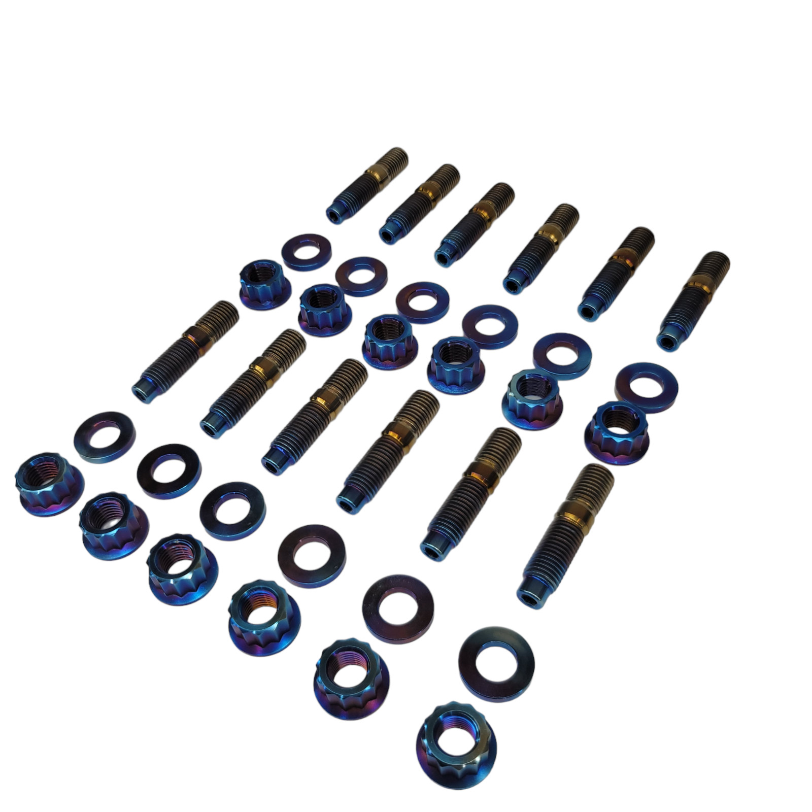1pc Titanium Exhaust Turbo Header Intake Plenum Manifold Stud Kit M10x1.25-50mm
