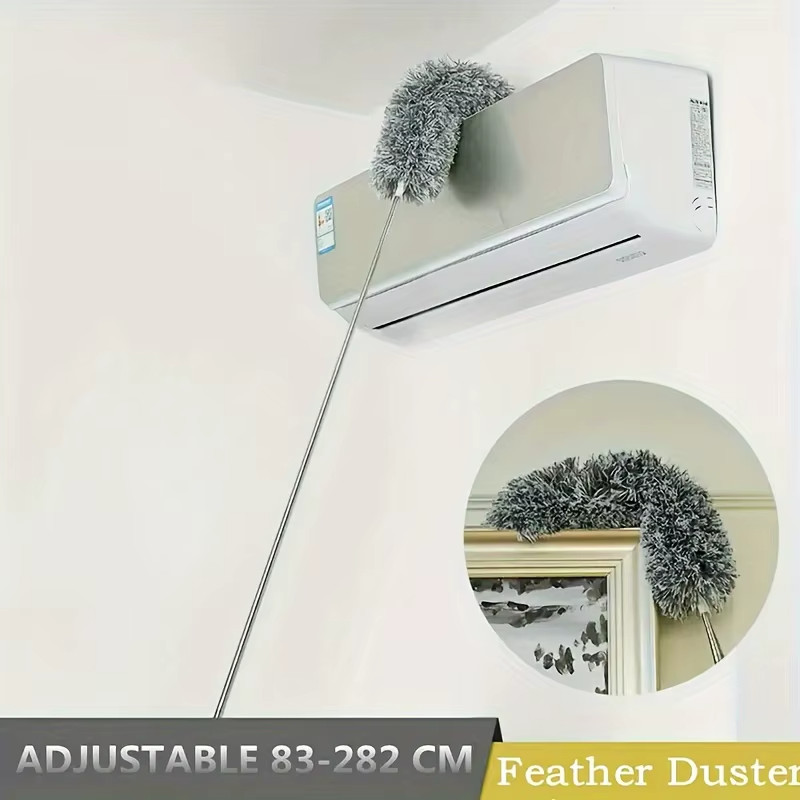 Microfiber Duster Soft Feather Dusting Brush Household Extendable Cleaning Tool