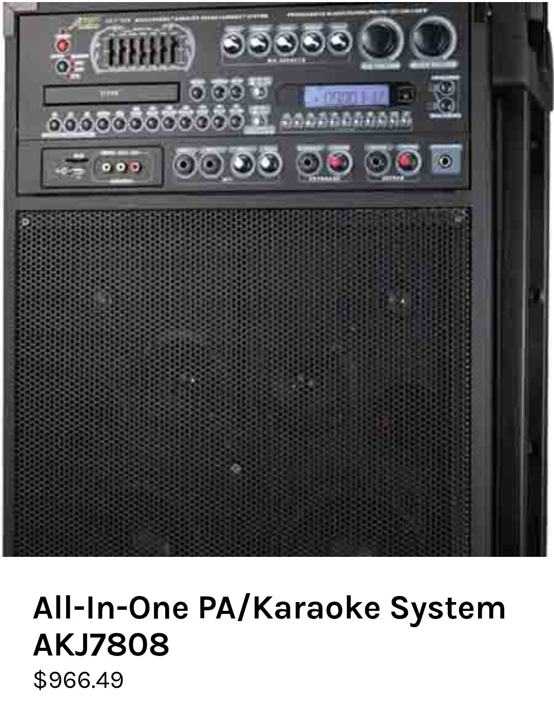 Audio 2000 Akj780a Recordable All In One Karaoke System