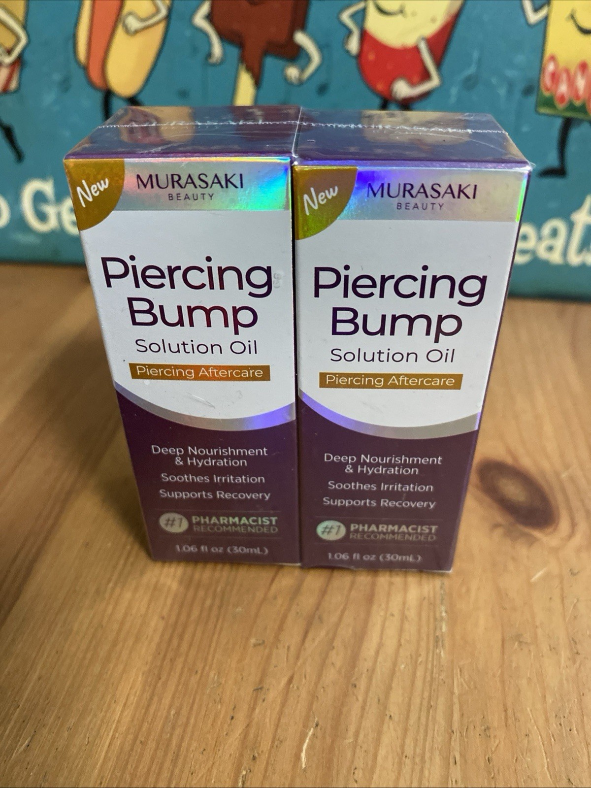 MURASAKI BEAUTY Piercing Bump Solution Oil, 1.06 fl oz, Aftercare 2 Pks