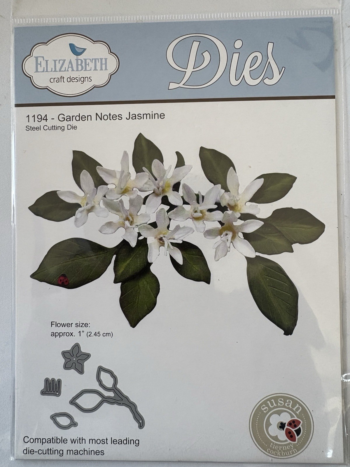 1194 Garden Notes Jasmine Elizabeth Craft Design Steel Cutting Die