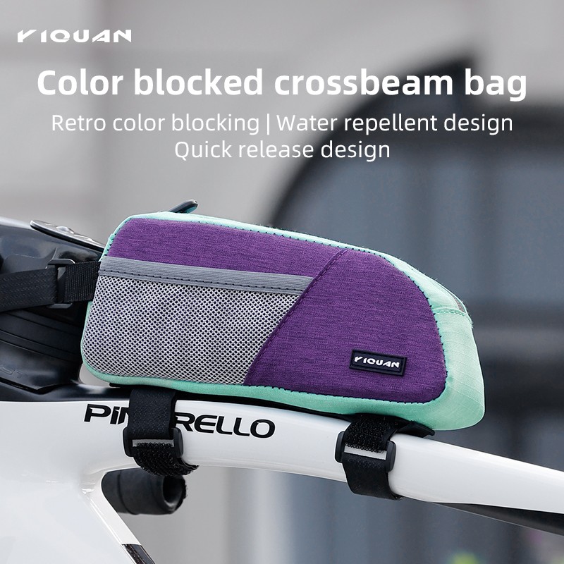 ESLNF Colorful Bike Top Tube Bag Mountain Bike Road Bike Outdoor Cycling Bag