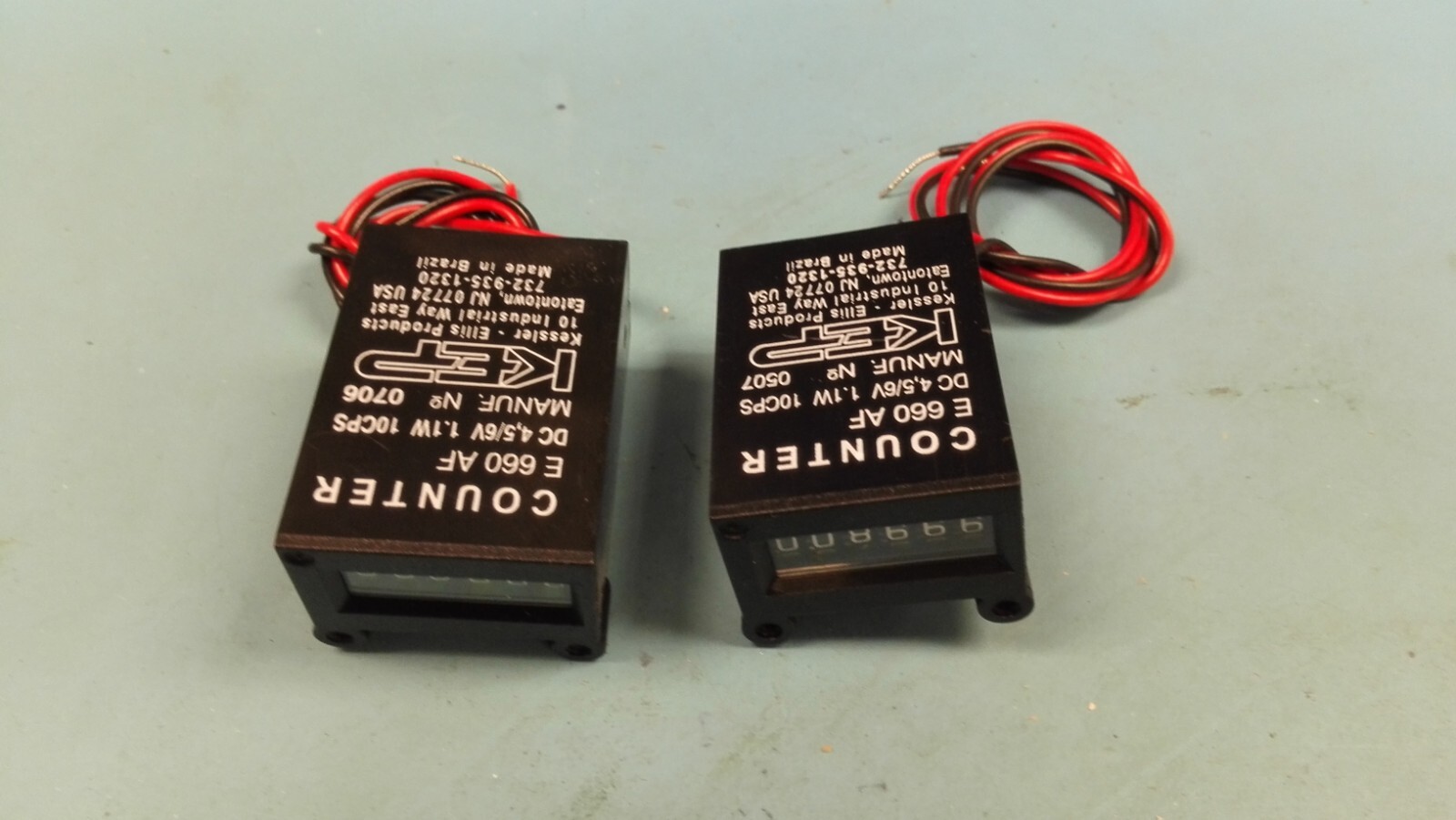 (2 PCS ) KEP Counters  E660 AF DC4,5/6V 1.1W 10CPS (NEW) NEVER USED.MANUF#0507