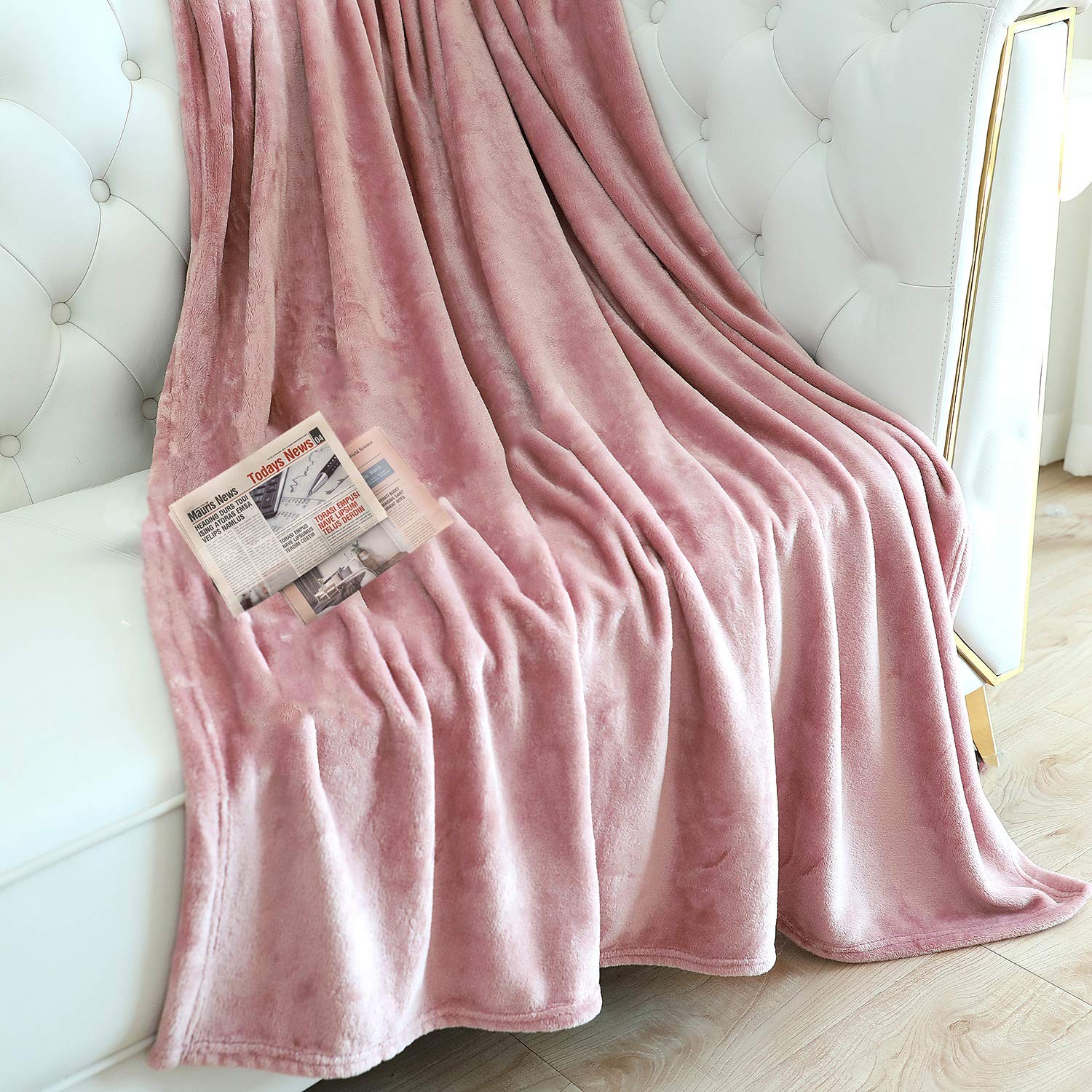 Large Flannel Fleece Throw Blanket, 60×80 Inch - Cozy Lightweight Thick Blank...