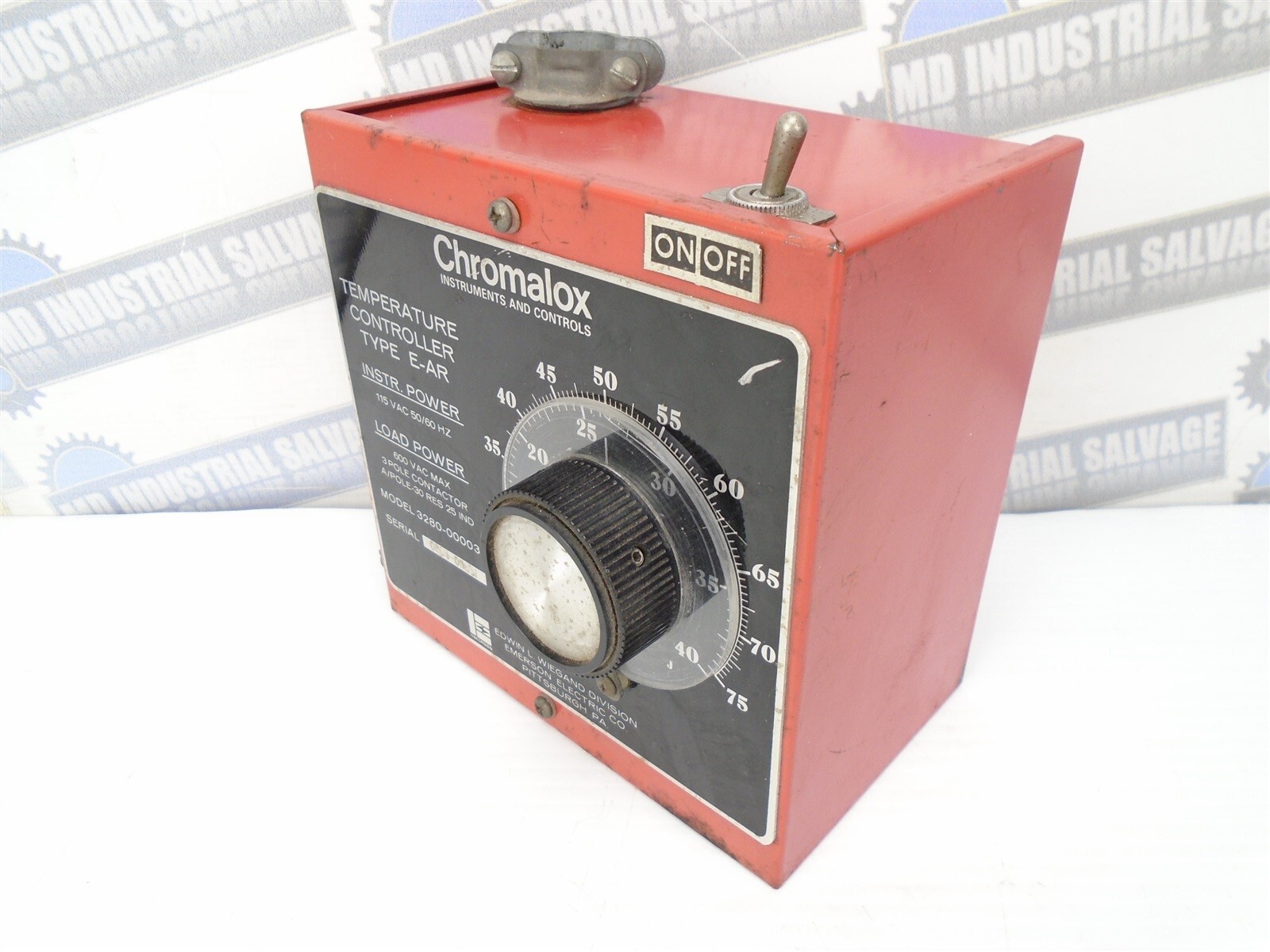 CHROMALOX - 3280-00003 TEMPERATRURE CONTROLLER - Type E-AR 600V Load 115V Instr