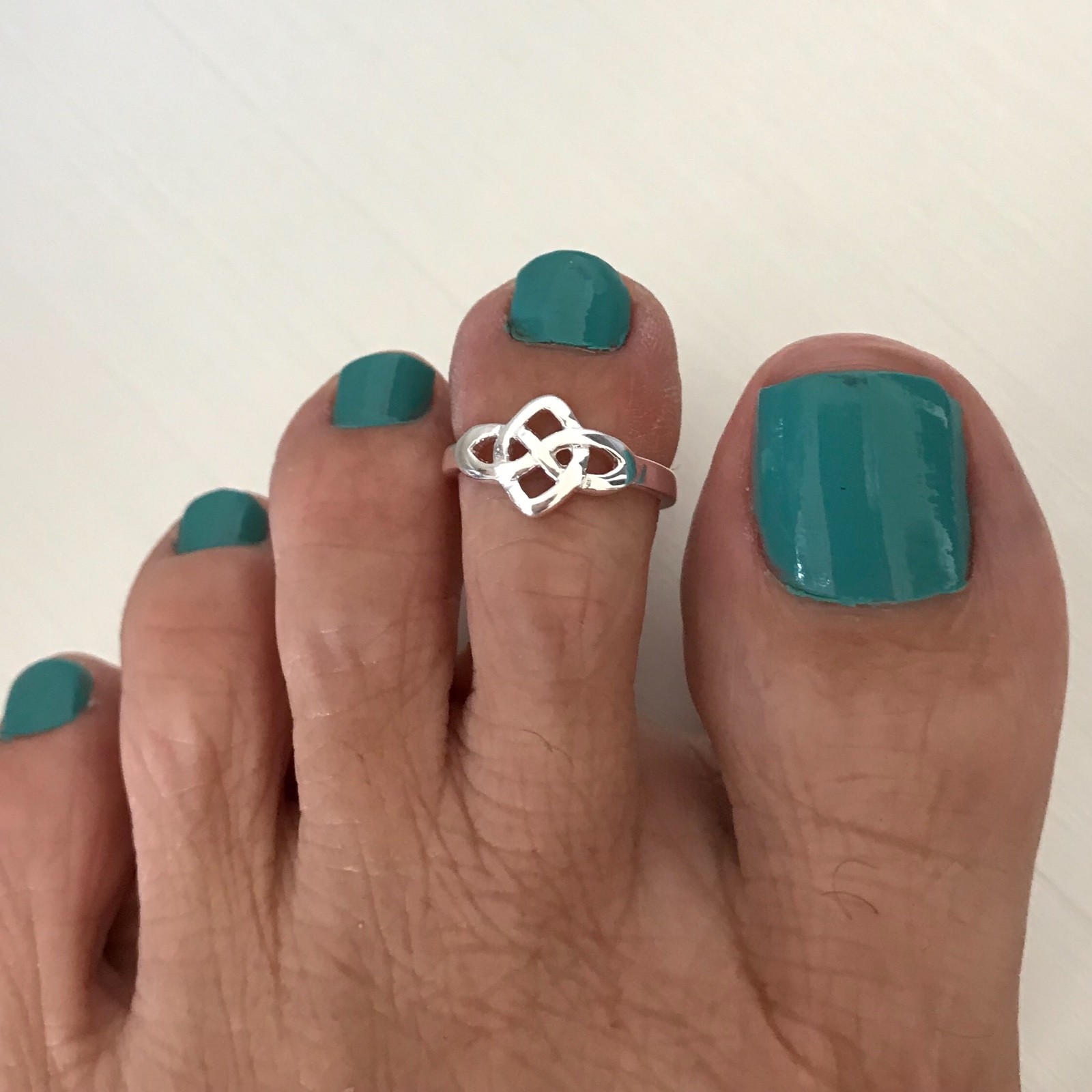 Sterling Silver Celtic Infinity Toe Ring, Love Knot Ring, Silver Rings