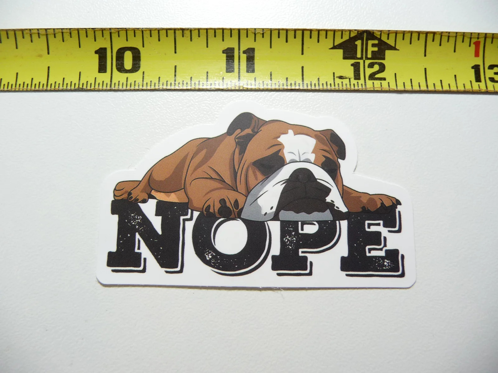 BULLDOG RESTING NAP SMALL STICKER DECAL DOG PET BEST FRIEND LAPTOP