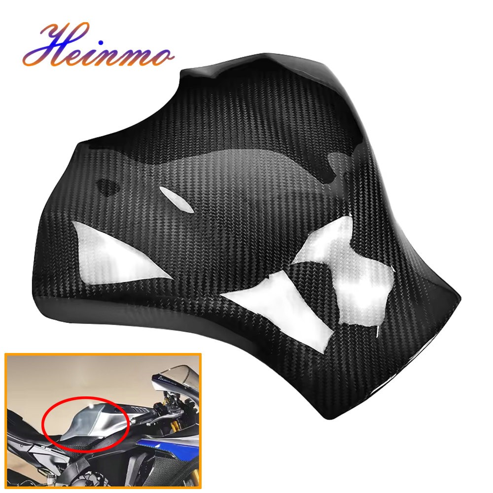 Motorcycle Real Carbon Fiber Gas Fuel Tank Cover Twill For R1 R1M R1S 2015-2025