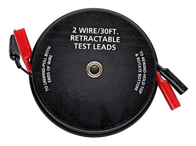 Cal Hawk Tools 2 Wire 30' Retractable Test Leads (18 Gauge)