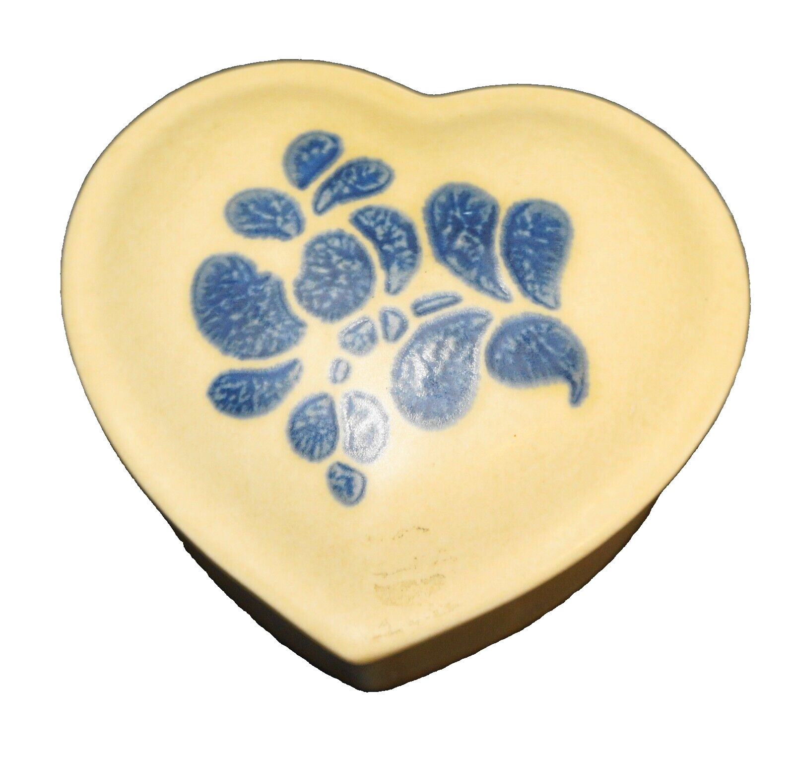 Pfaltzgraff Folk Art Heart Trinket Box Unsigned