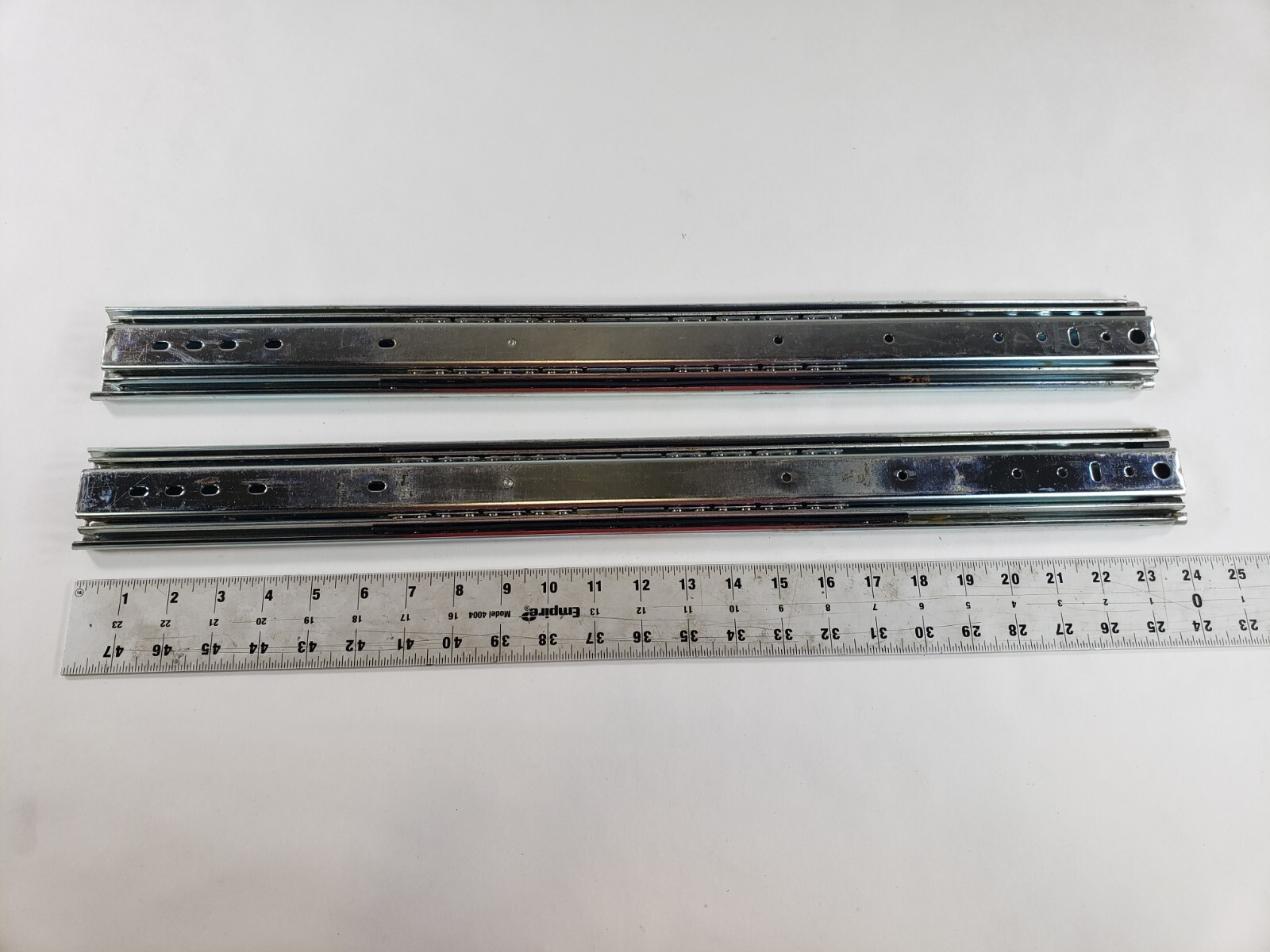 SET of 2 TCH Hardware 12 Inch Heavy Duty 250 lb Steel Drawer Slides - 3/4" Wide