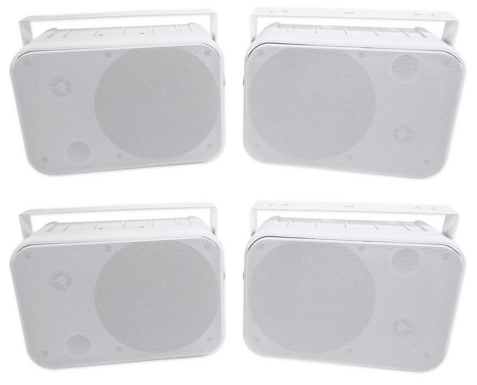 4) Rockville HP65S 6.5" Outdoor/Indoor Home Theater Patio Speakers+Swivel Mounts