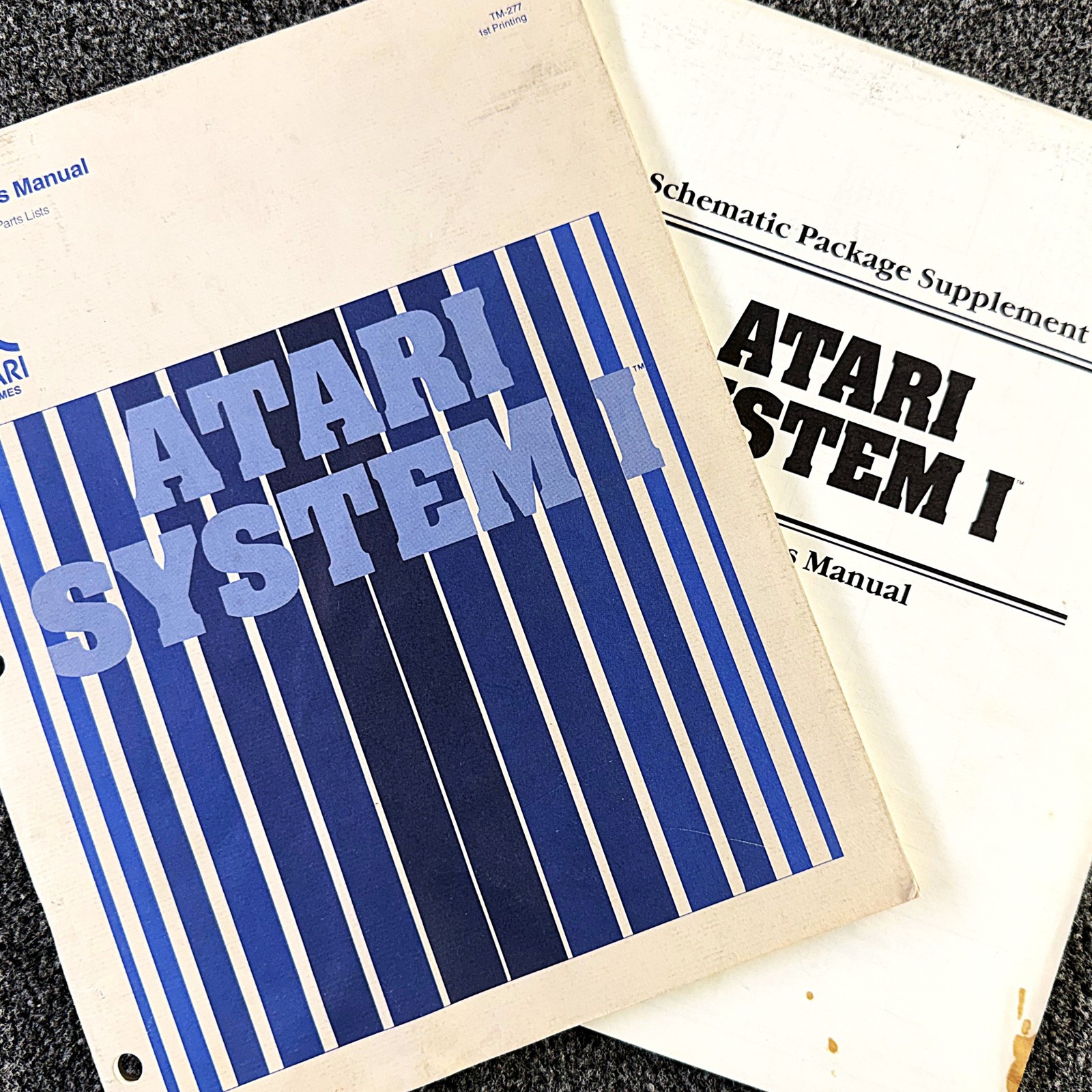 Atari System 1 Arcade Video Game Manual Schematics Parts 1ST PRINTING ORIGINAL
