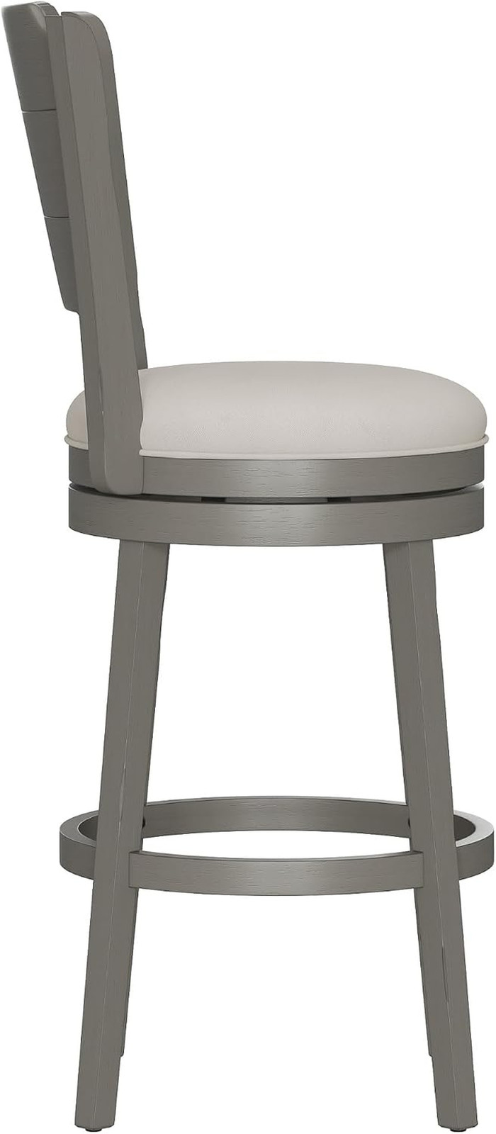 Clarion Wood Swivel Bar Height Stool, Distressed Gray