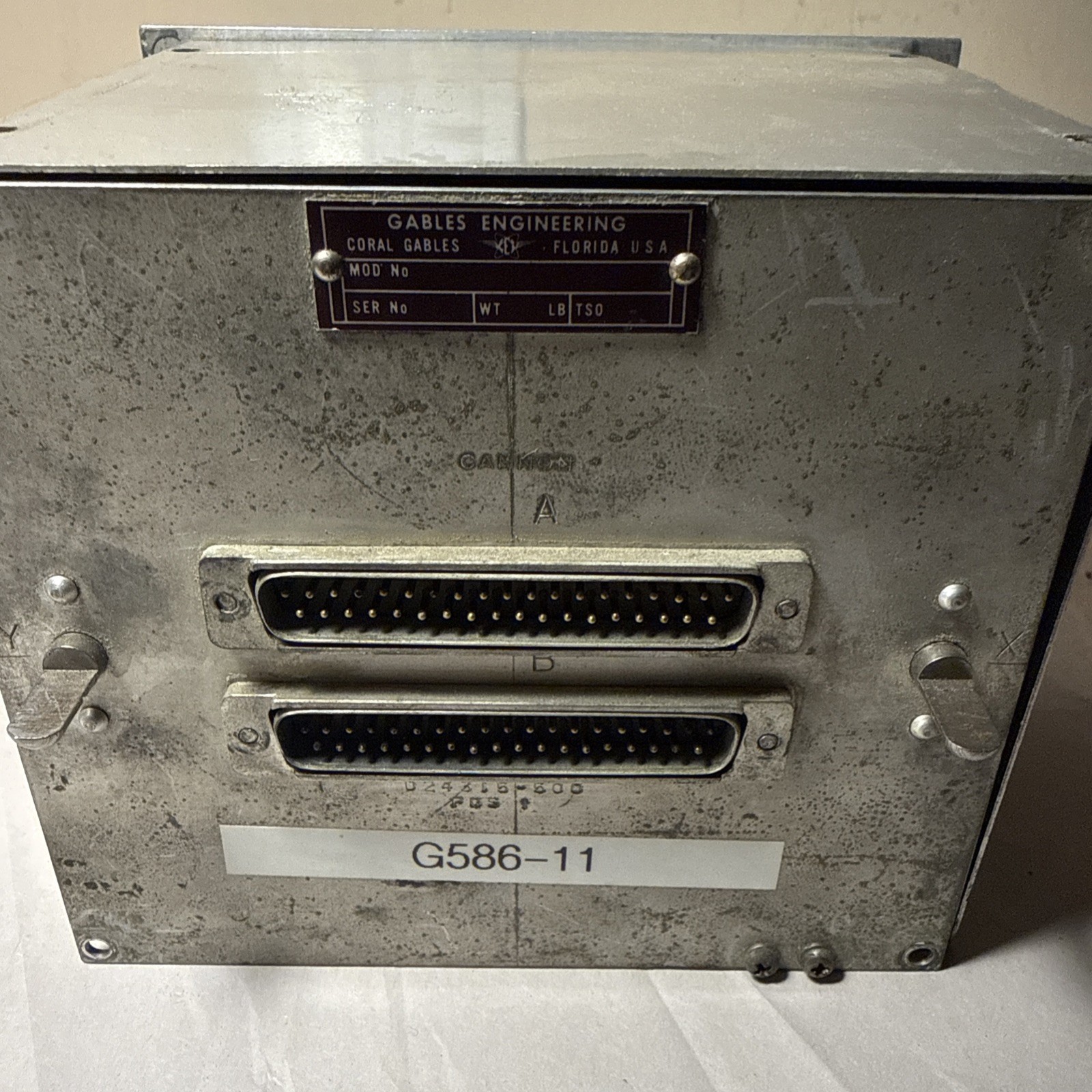 Vintage Aviation Gables Engineering Audio Control Panel PN: G-586-11