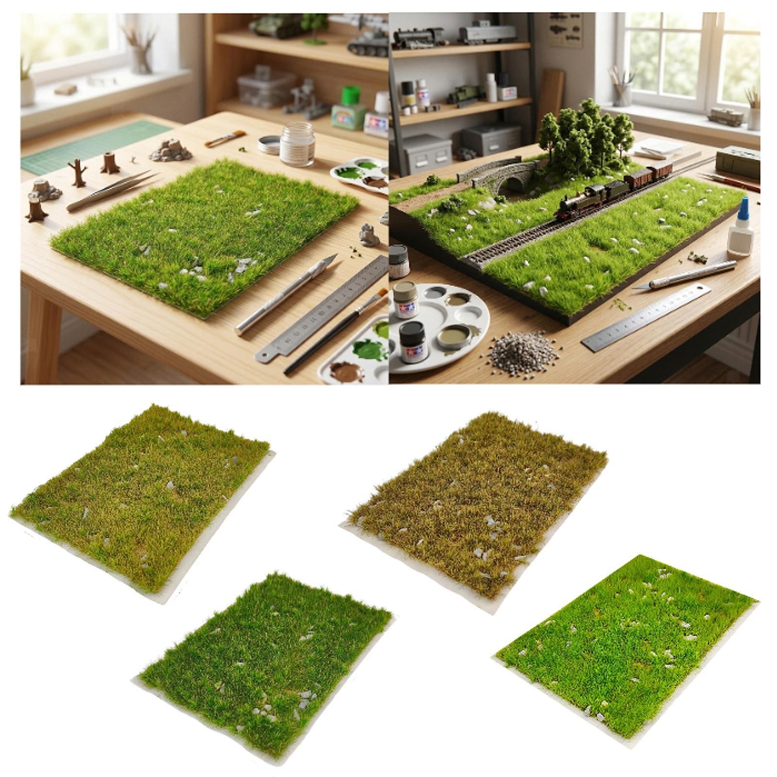 Artificial Grass Fairy Garden Turf Miniature Grass Cluster Diorama Supplies