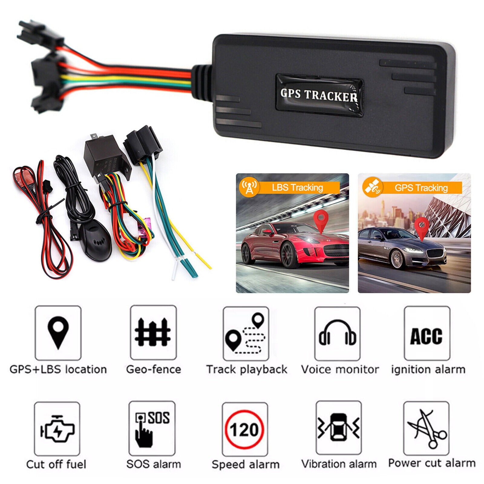 Car GPS Tracker 4G Real-time Tracking Anti Theft Device Remote Control Locator