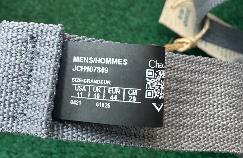 Chaco Lowdown 2 Sandals Gray Adjustable Straps Men's Size 11