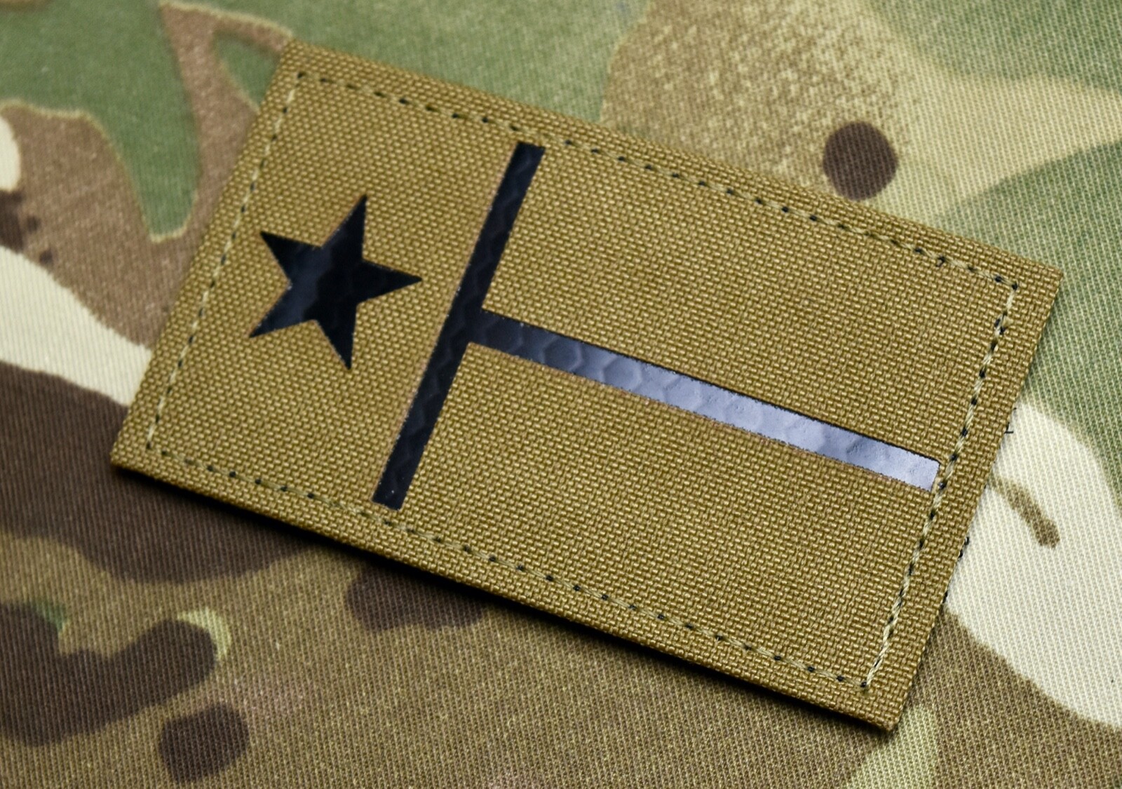 Texas State Flag Infrared Call Sign Patch Coyote Brown CB IR Lone Star