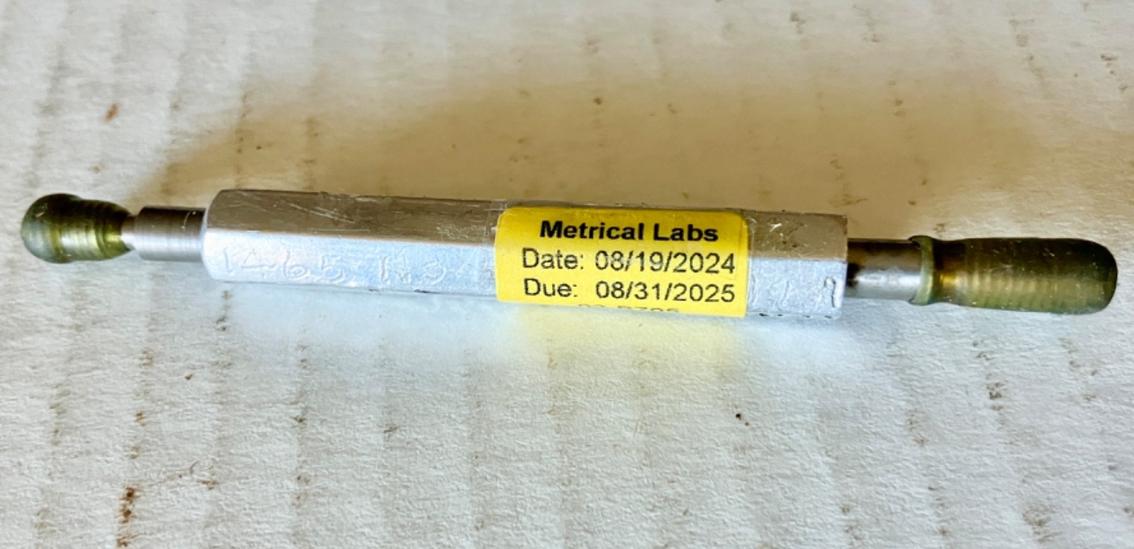 8 32 UNC 3B THREAD PLUG GAGE #8 .164 .1640 GO NO GO P.D.'S = .1437 & .1465