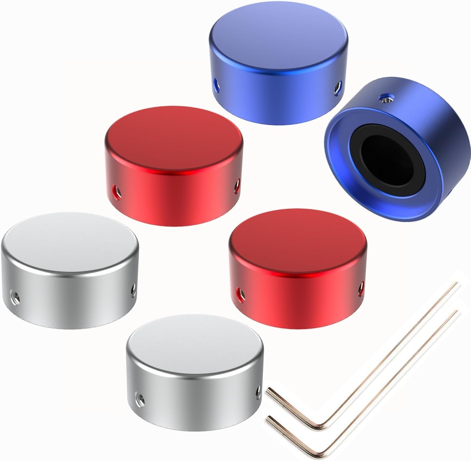Footswitch Topper Guitar Pedal Button Caps with 3 Set Screws and Protective F...