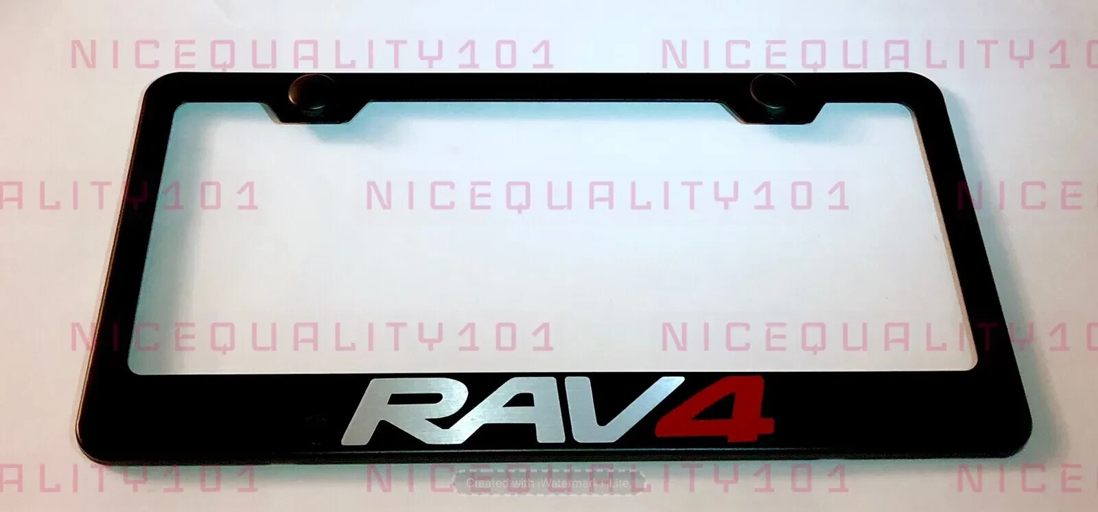 RAV4 Red Stainless Steel Finished License Plate Frame Holder Rust Free