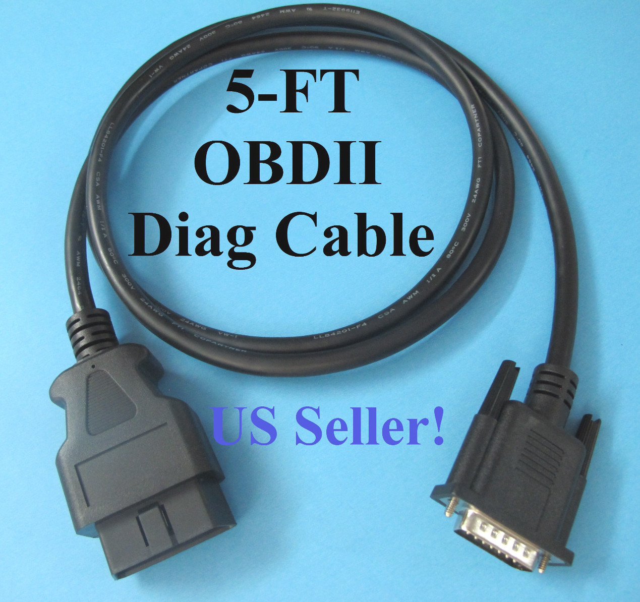 OBD2 OBDII Data Cable Compatible with Autel MaxiScan MS409 Scanner Code Reader
