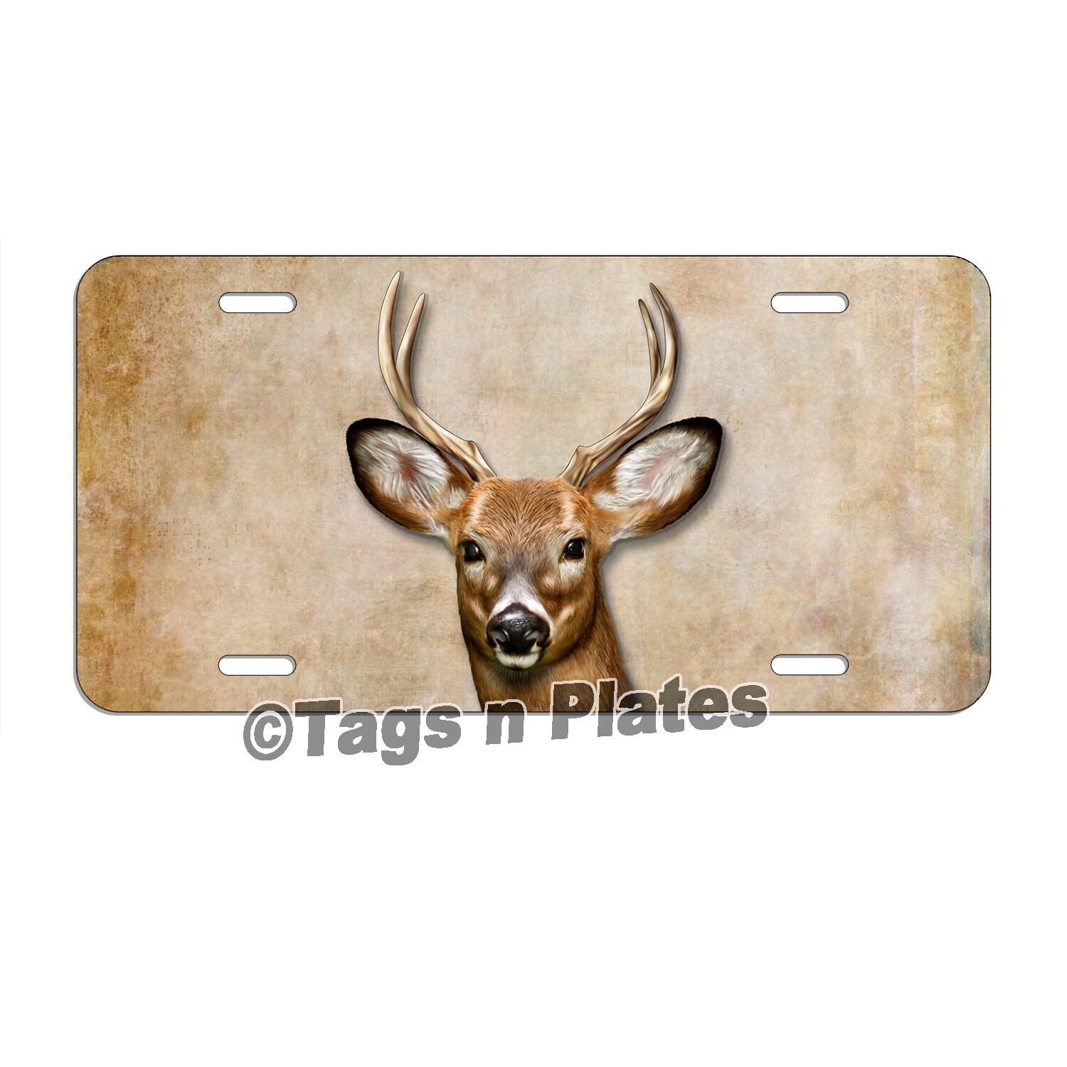 Deer Hunting Hunter License Plate Tag Or Decal personalized buck doe mounted