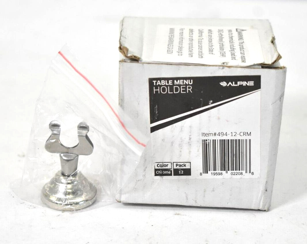 Alpine Place Card Table Menu  Holders 12 Pack Chrome Finish 494-12-CRM