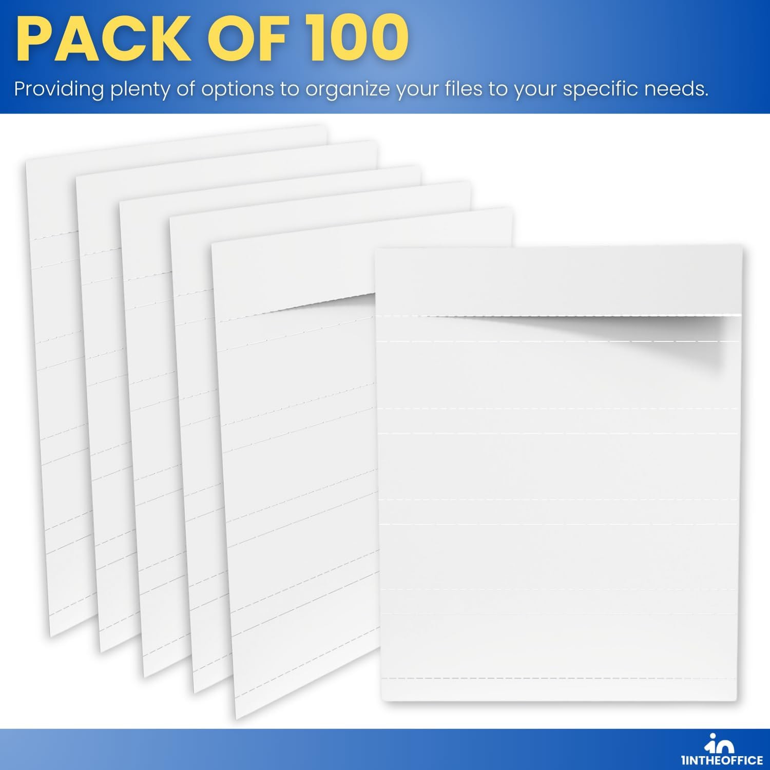 Hanging Folder Tab Inserts, 3-1/2", 100/Pack (3")