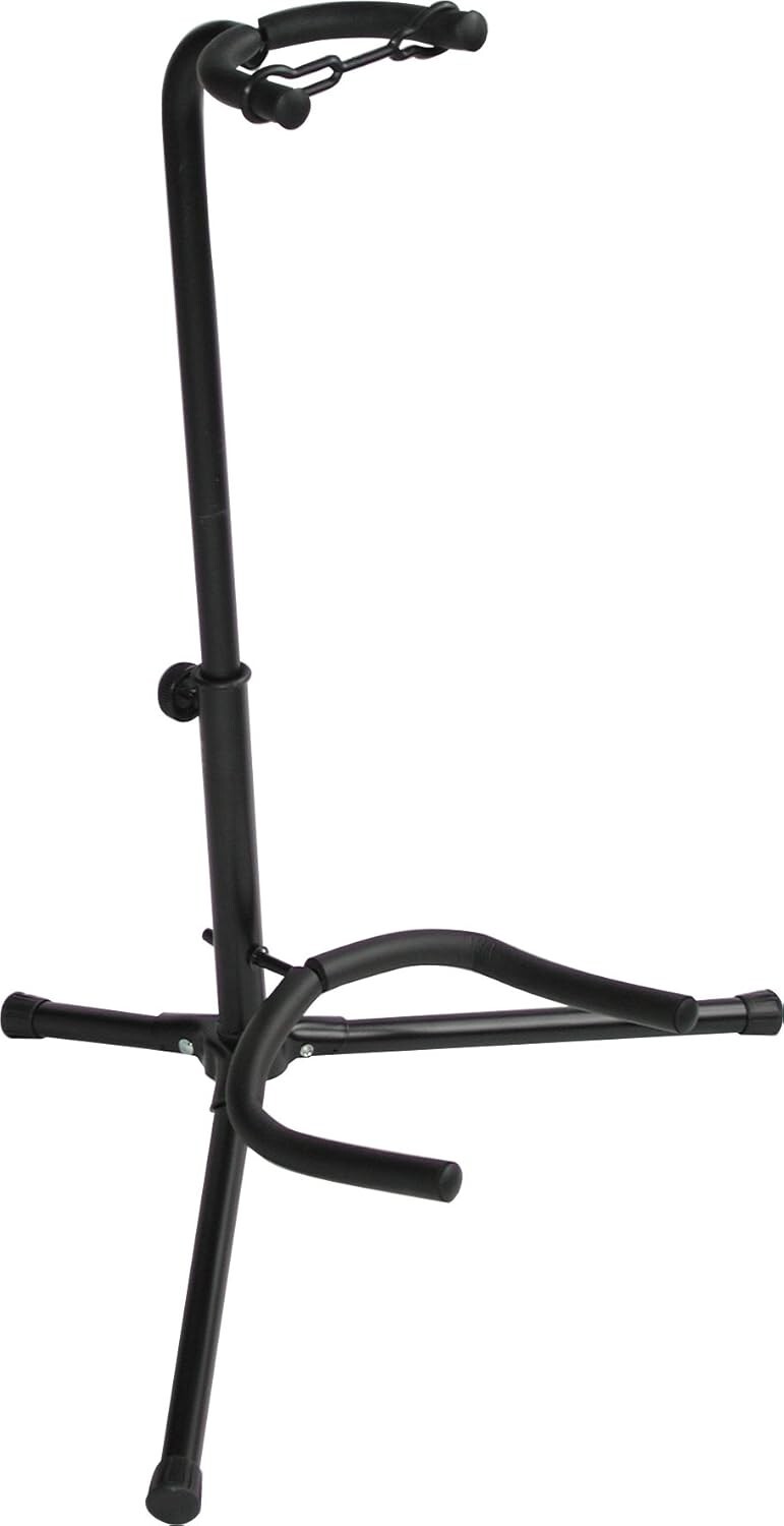 Audio2000'S AST4331BK Black Portable Guitar Stand New