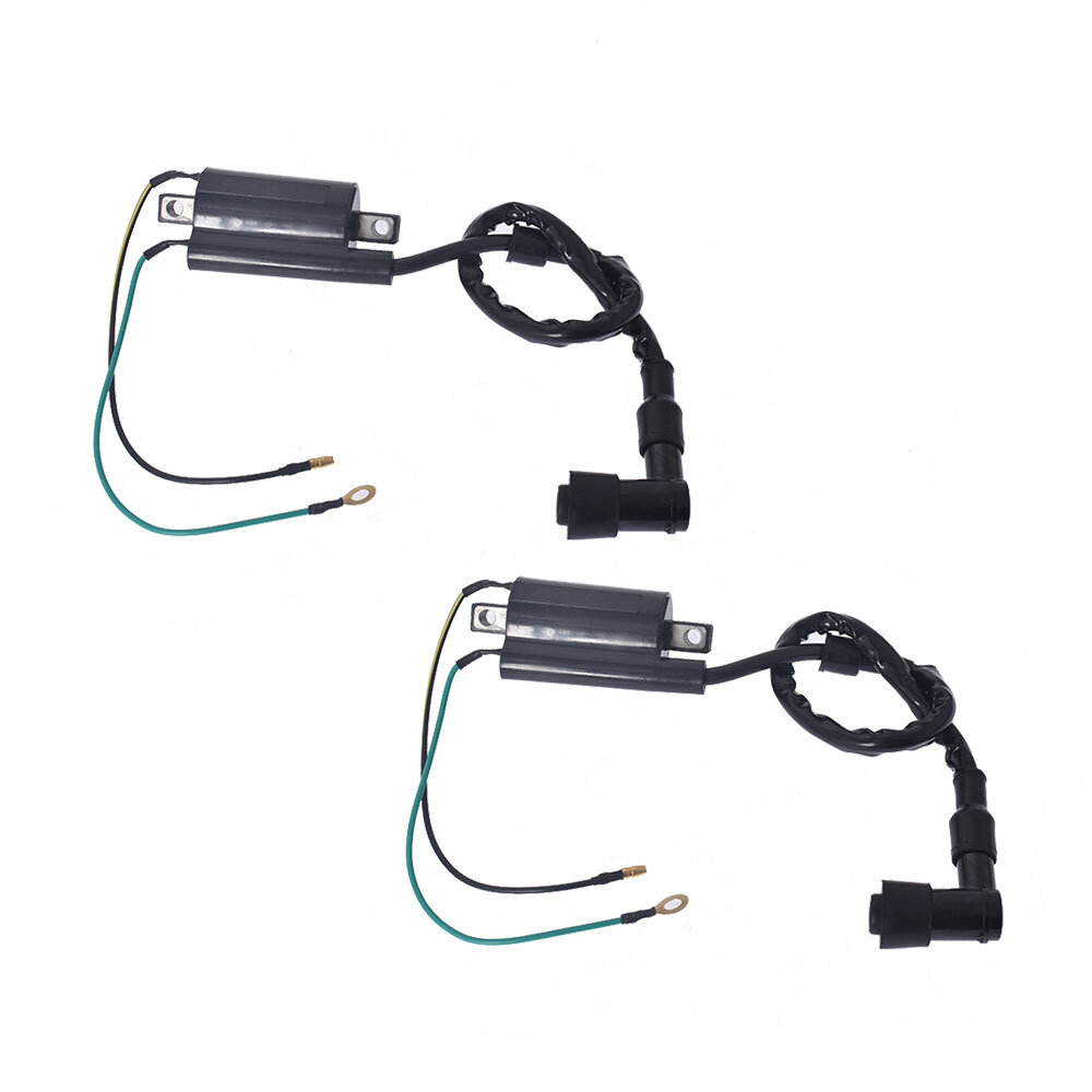 For Honda CB350 CL350 SL350 CB360 Ignition Spark Coil Set with Plug Caps