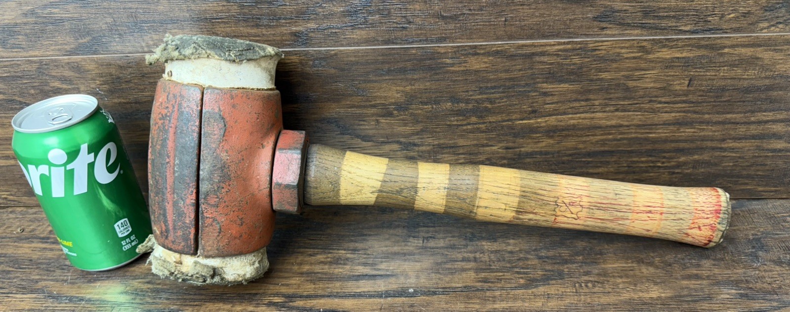 Large Vintage Chicago Rawhide No. 5 Rawhide Mallet Hammer USA Big Heavy
