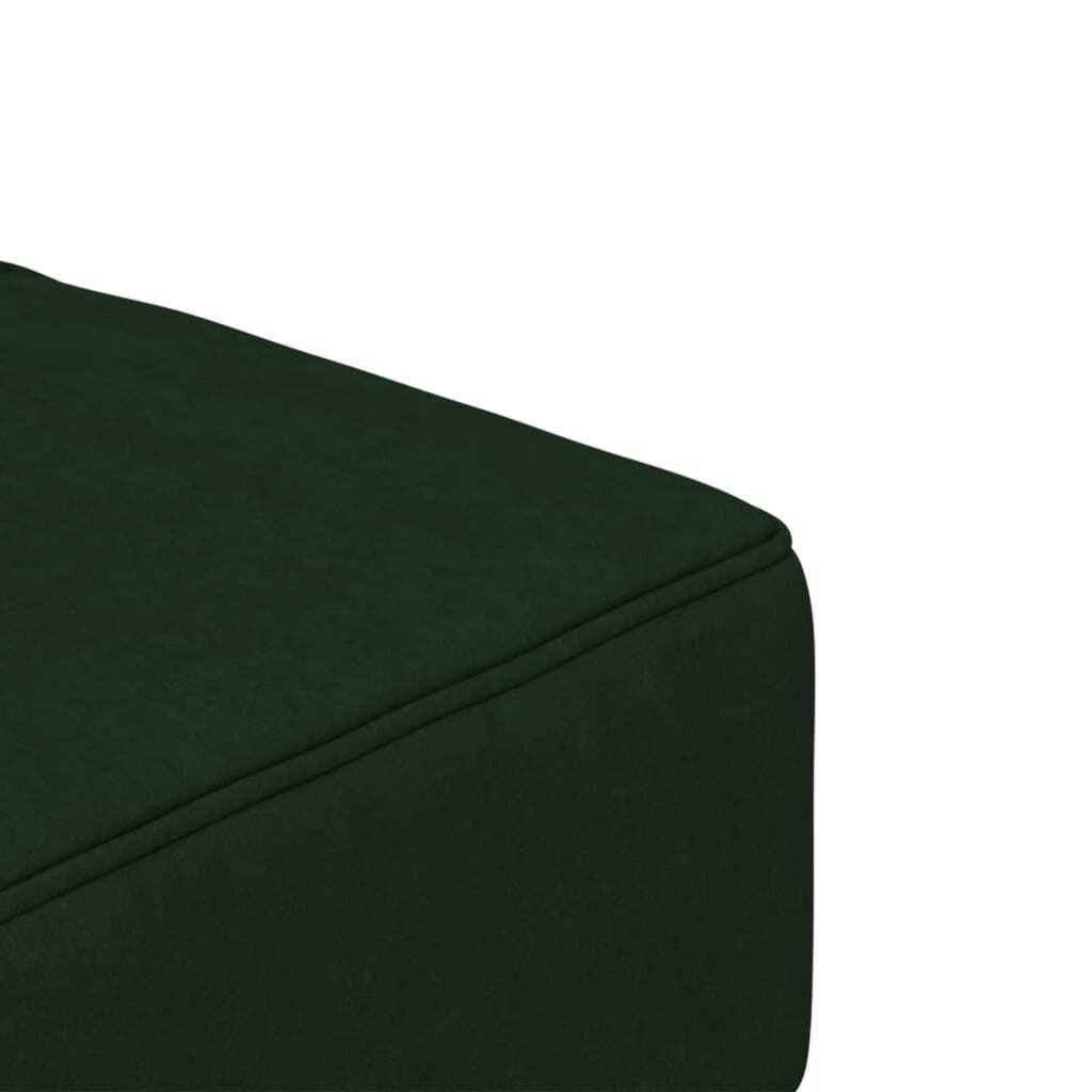 2-Seater Sofa Bed with Two Pillows Dark Green Velvet